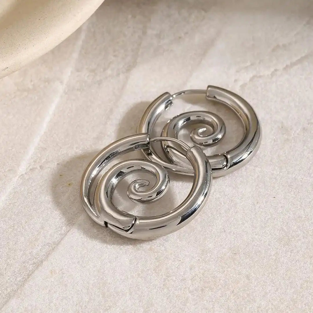 Timeless Gold Spiral Earrings — image 1