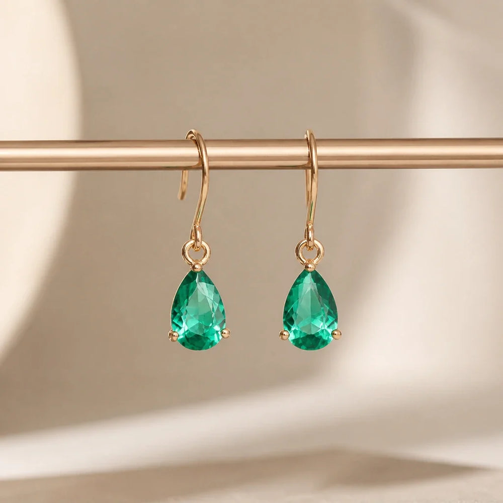 Colette Dufray Emerald Minimalist Earrings — image 1