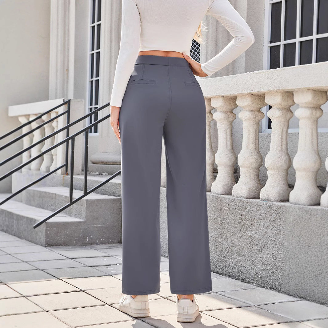 Pantalon Fluide Taille Haute - Confort & Élégance