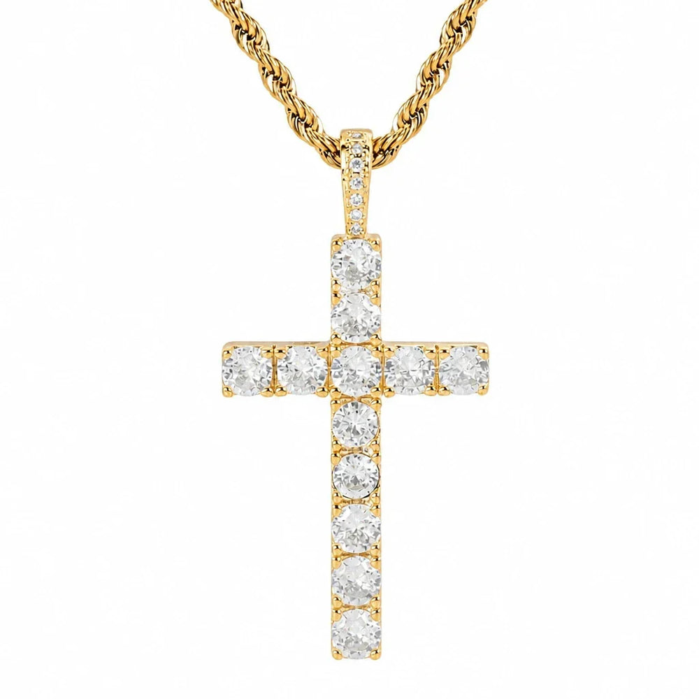 Gold Cross Crystals Necklace — image 1