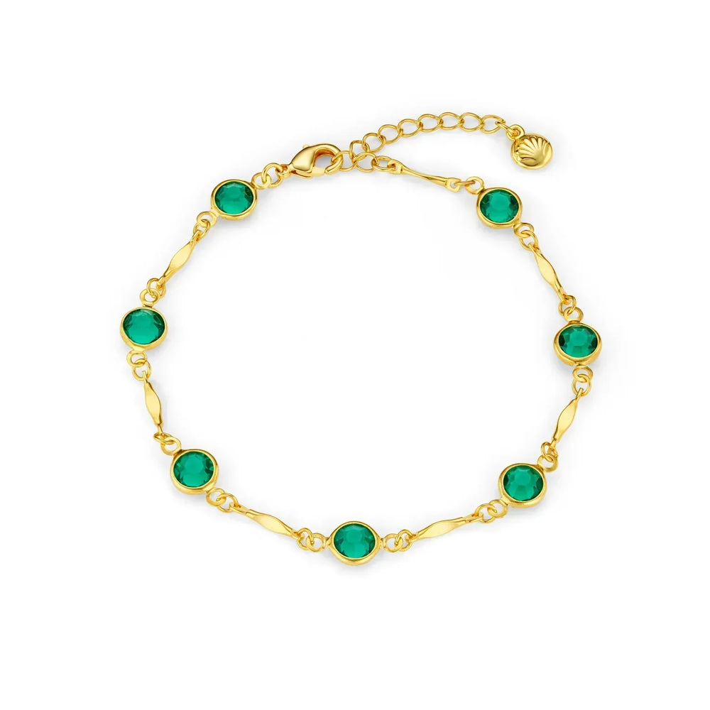 Emerald Link Chain Bracelet — image 1