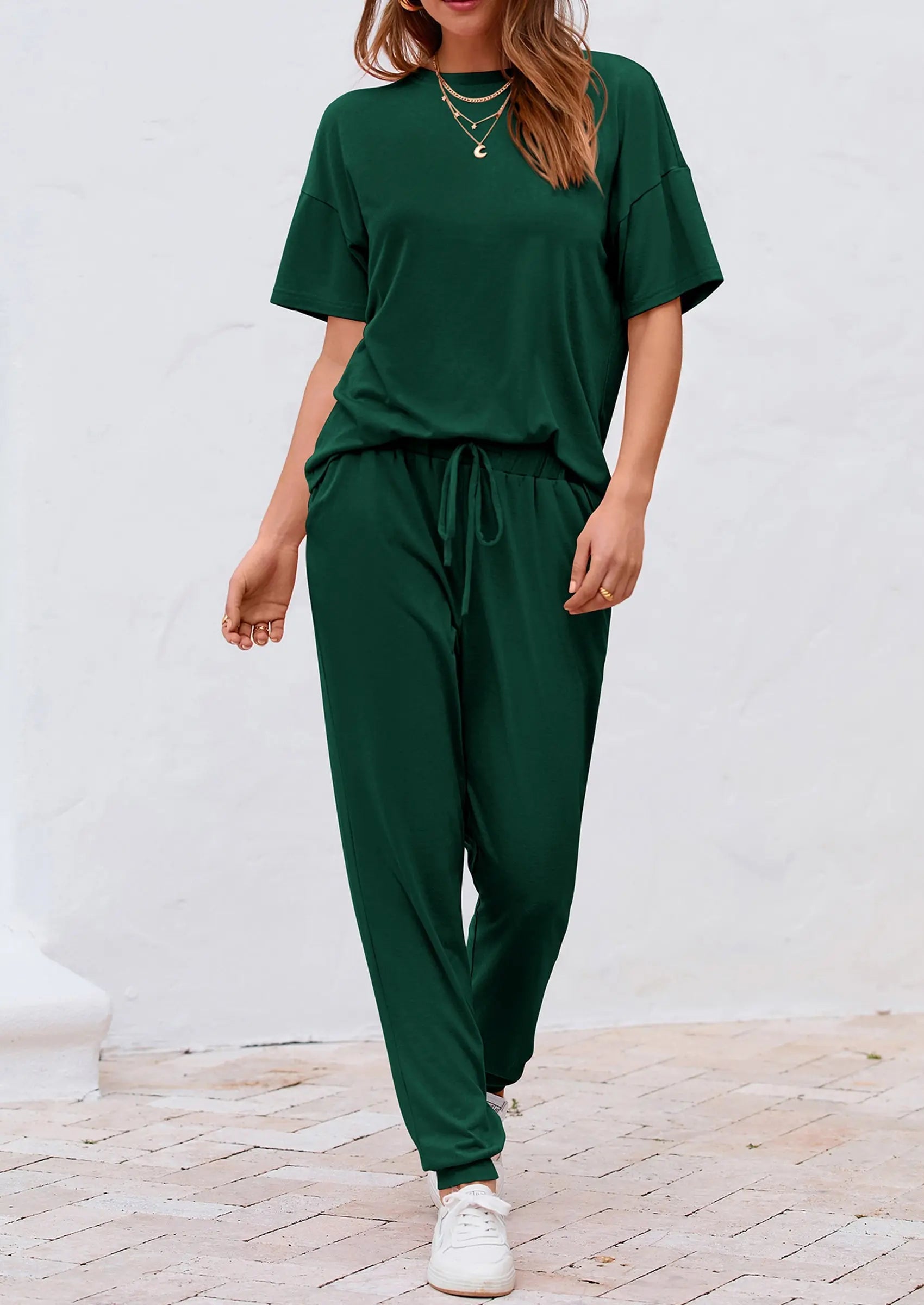 Osonn Women's Two Piece Lounge Sets Spring Summer Jogger Pants Vacation Outfits Travel Airplane Matching Clothes