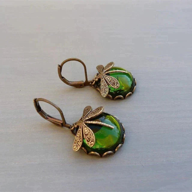 Vintage Dragonfly Gold Earrings — image 7