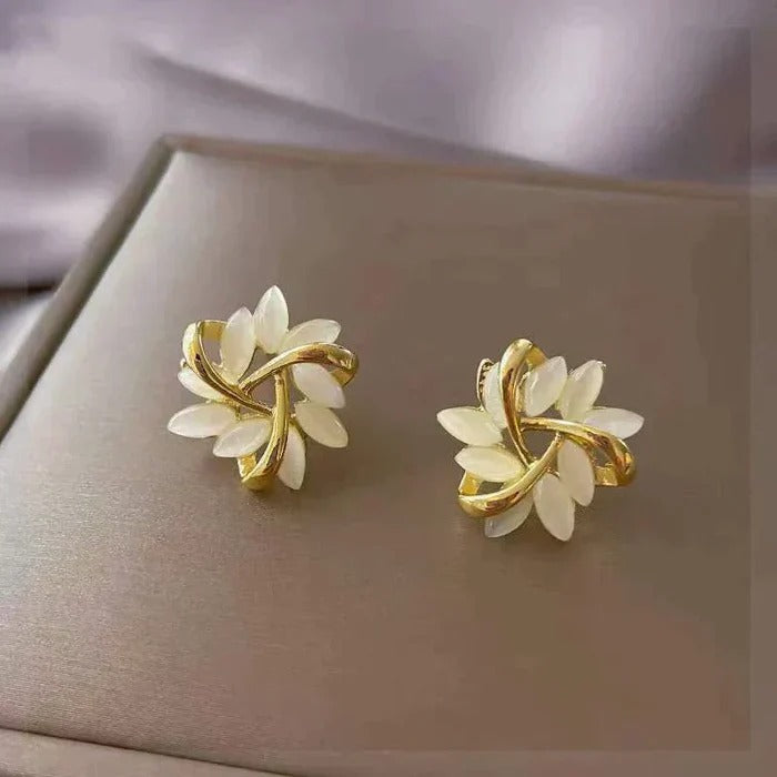 Sonja Luxe White Opal Earrings — image 2