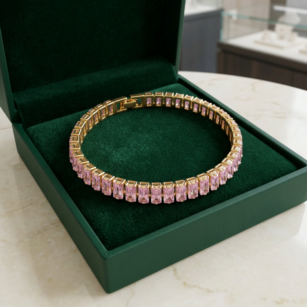 Pink Sapphire Vertéa Tennis Bracelet — image 1