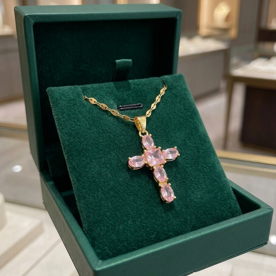 Rose Faith Cross Necklace — image 1