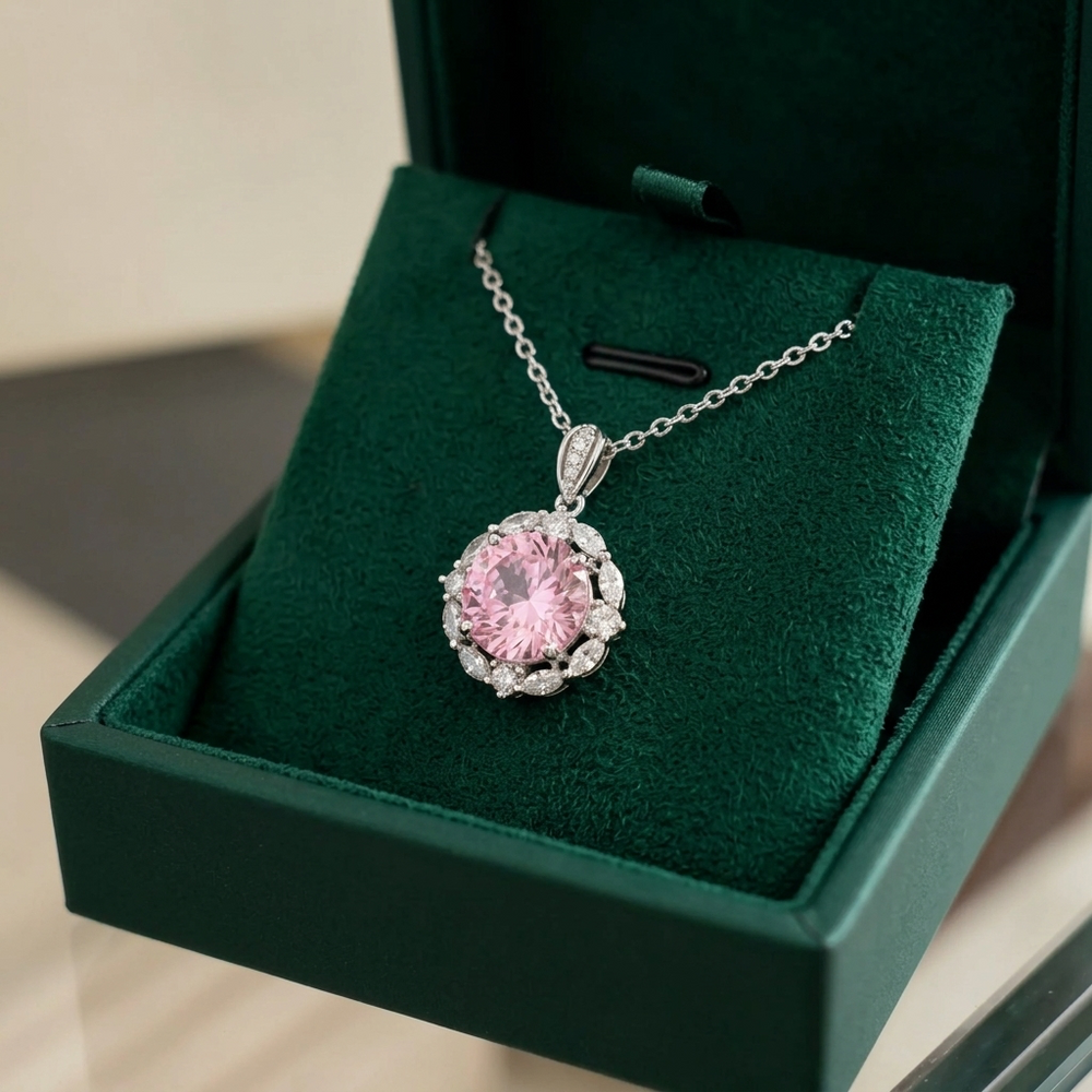 Rose Lotus Halo Necklace — image 1