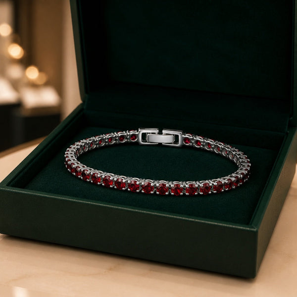Ruby Tennis White Gold Bracelet — image 1
