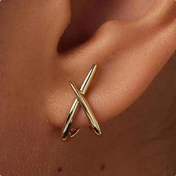 Timeless Gold Cross Earrings — image 1