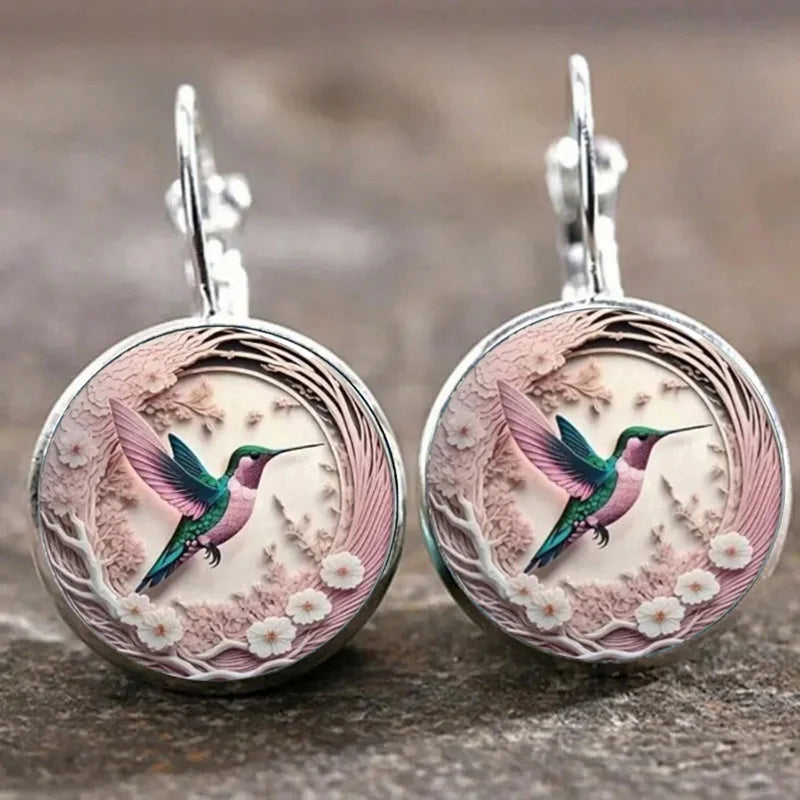 Hummingbird Glass Dome Pendant Necklace — image 5