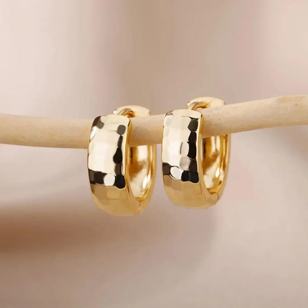 Timeless Sculpted Gold Hoop Earrings — image 1