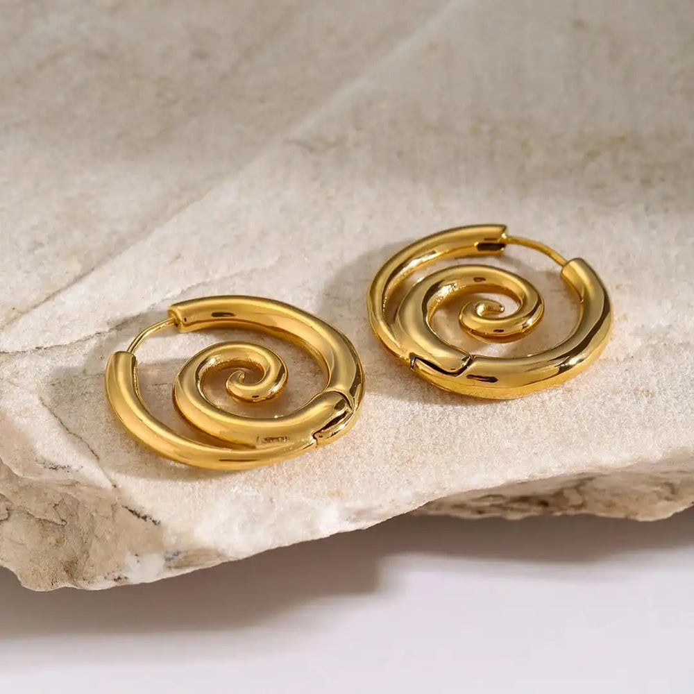 Timeless Gold Spiral Earrings — image 2