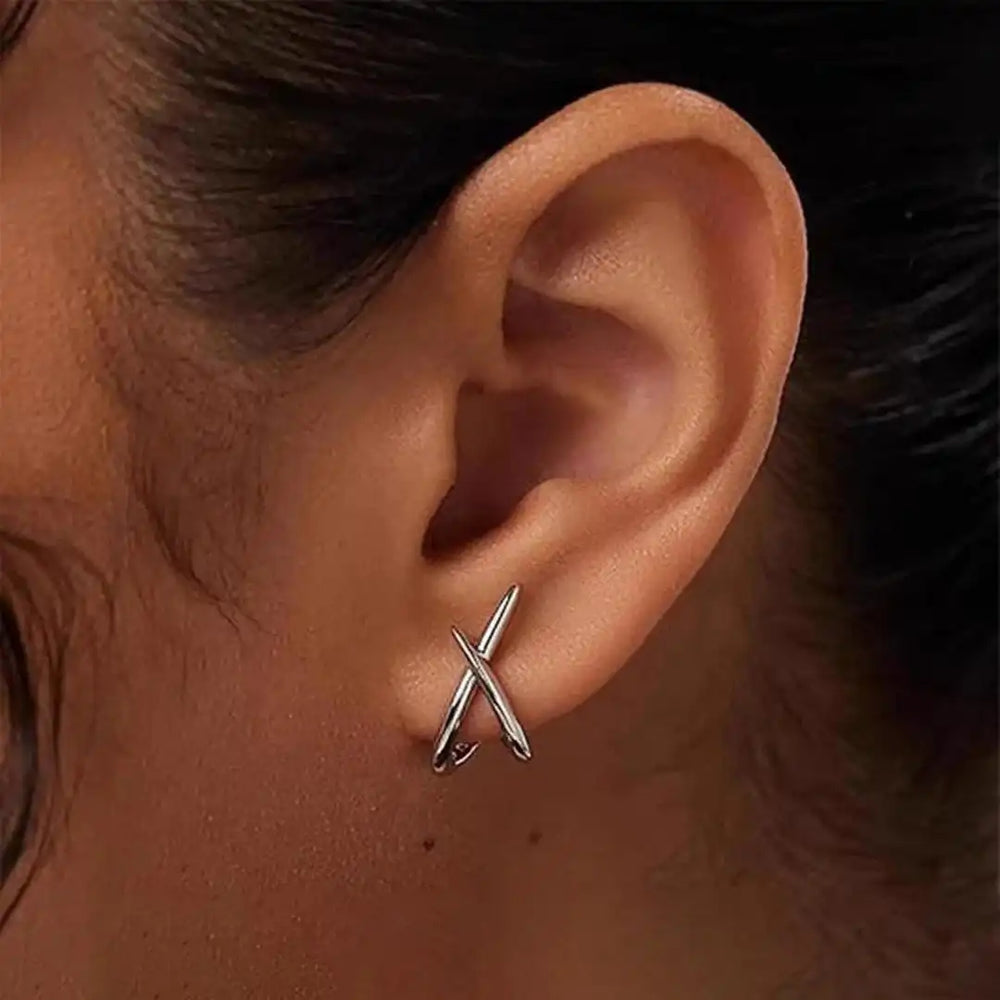 Timeless Gold Cross Earrings — image 2