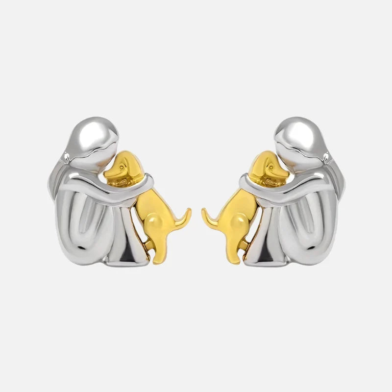 Two-Tone Hug Earrings — image 2