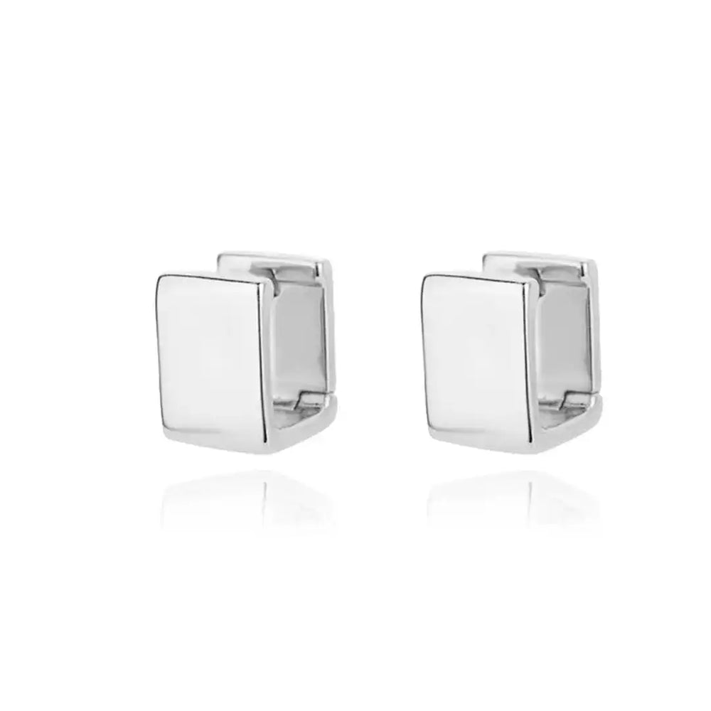 Golden Geometric Square Earrings — image 2