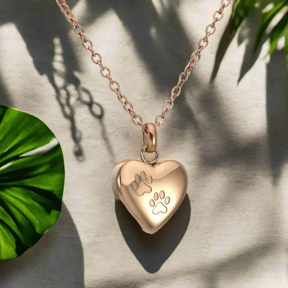 Paw Heart Urn Necklace — image 3