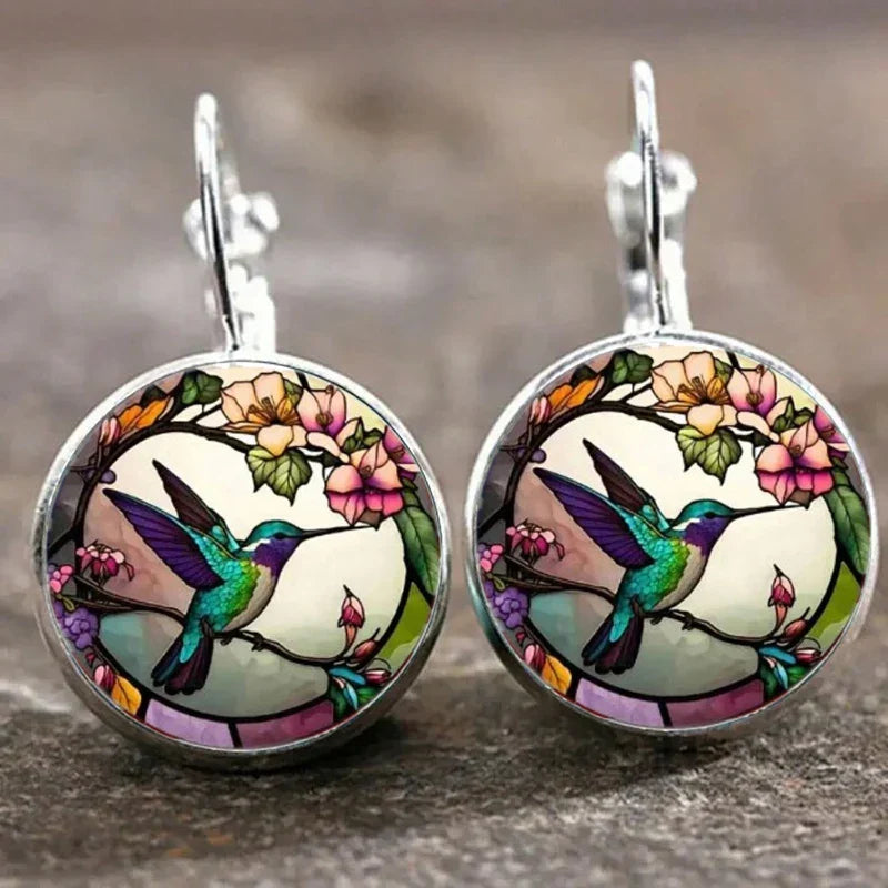 Hummingbird Glass Dome Pendant Necklace — image 6