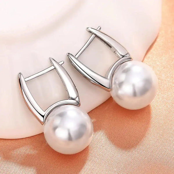 Vintage Golden Pearl Earrings — image 1