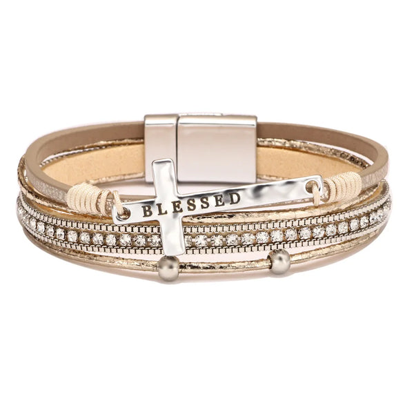 Boho Southwestern Cross Bracelet — image 1