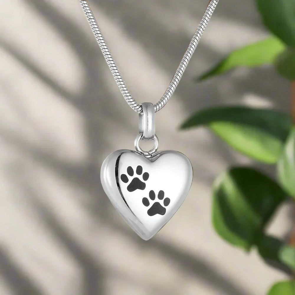 Paw Heart Urn Necklace — image 1