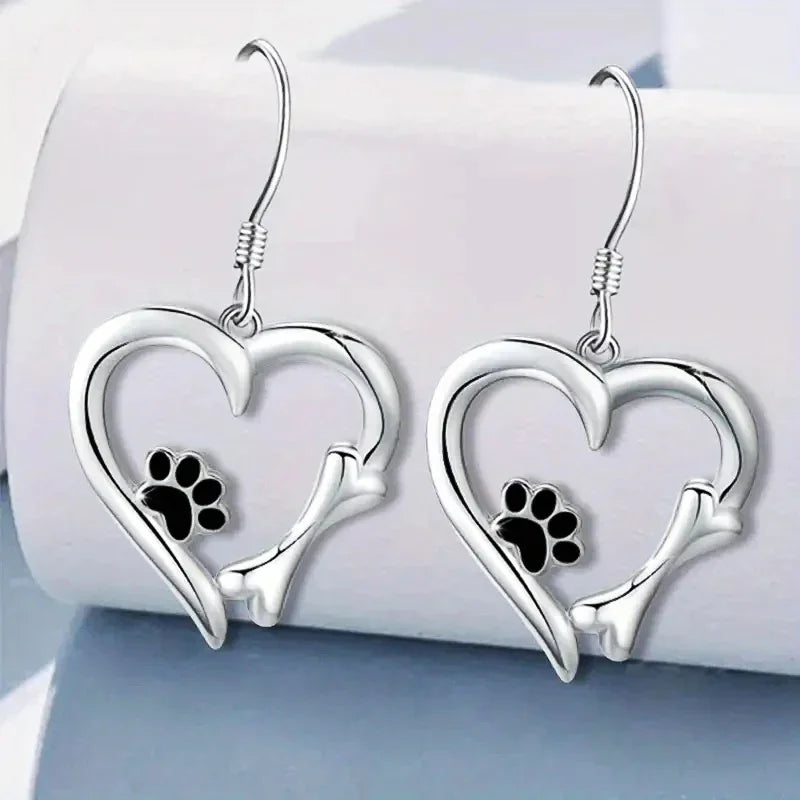 Luxe Paw Heart Earrings — image 2