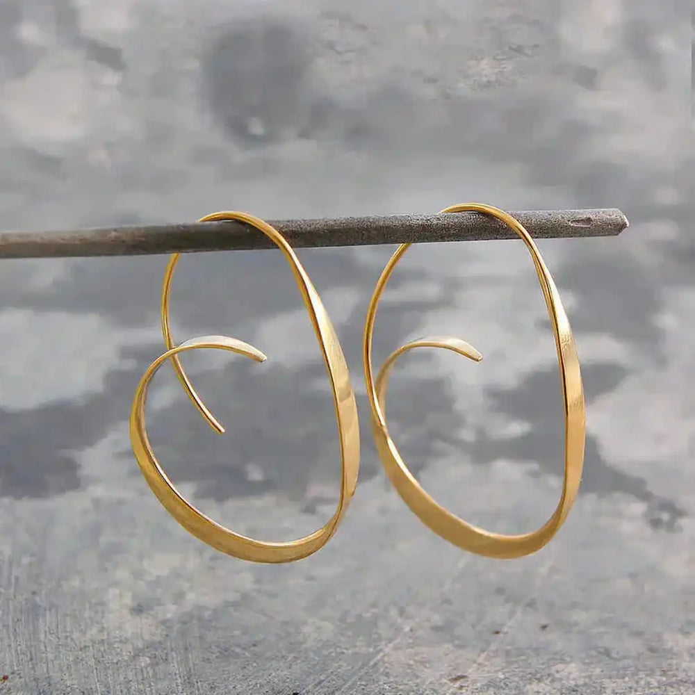 Open Spiral Drop Earrings — image 2