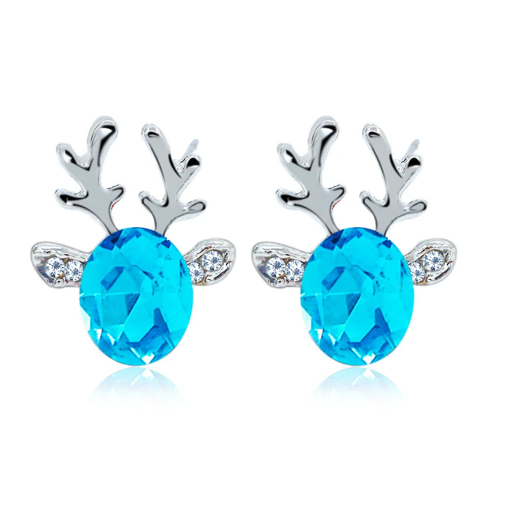 Reindeer Crystal Stud Earrings — image 5