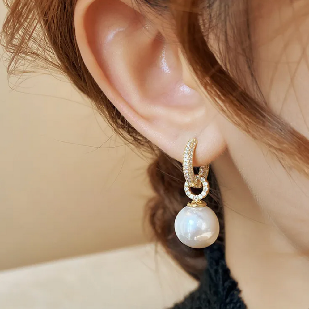 Dazzling Pearl Drop Earrings — image 2