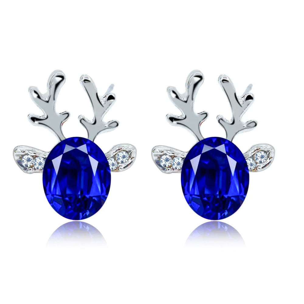 Reindeer Crystal Stud Earrings — image 6