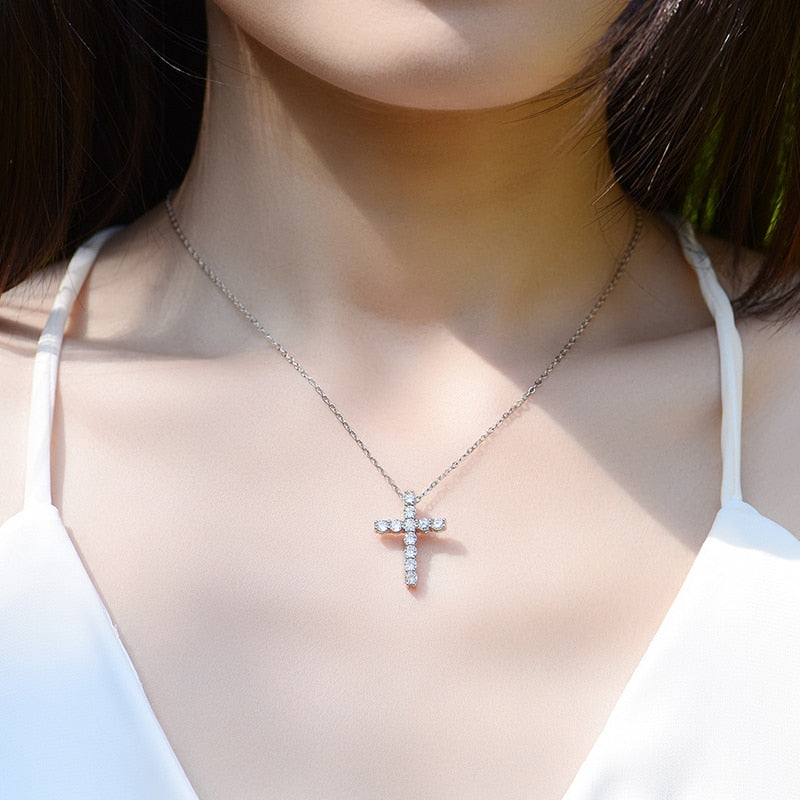 Crystal Cross Pendant Necklace — image 2