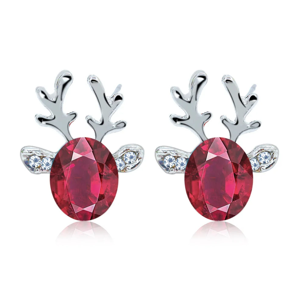 Reindeer Crystal Stud Earrings — image 8