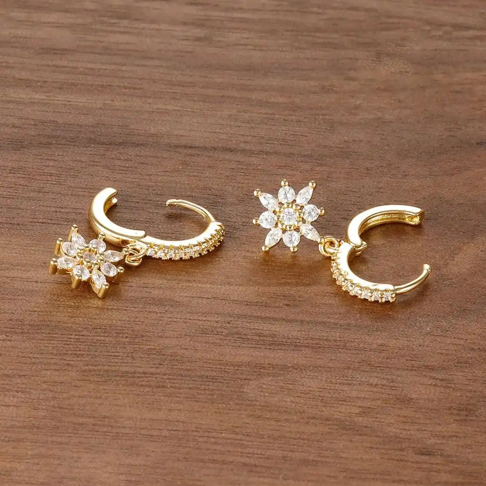 Classic Crystal Snowflake Drop Earrings — image 5