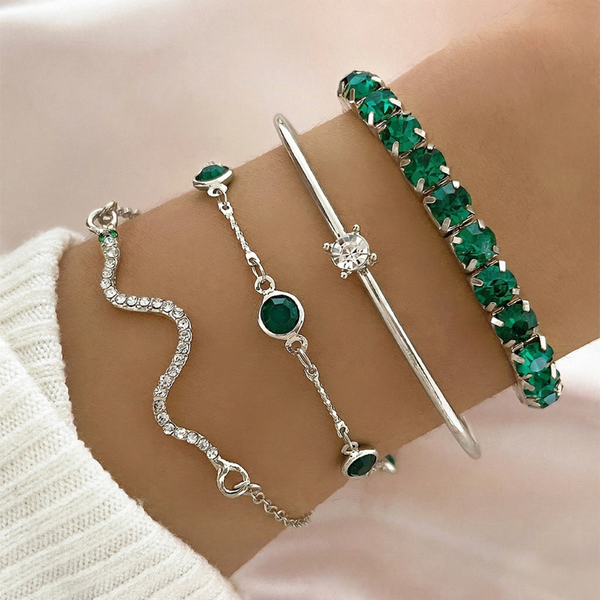 Sorina Emerald White Gold Bracelet Set — image 1