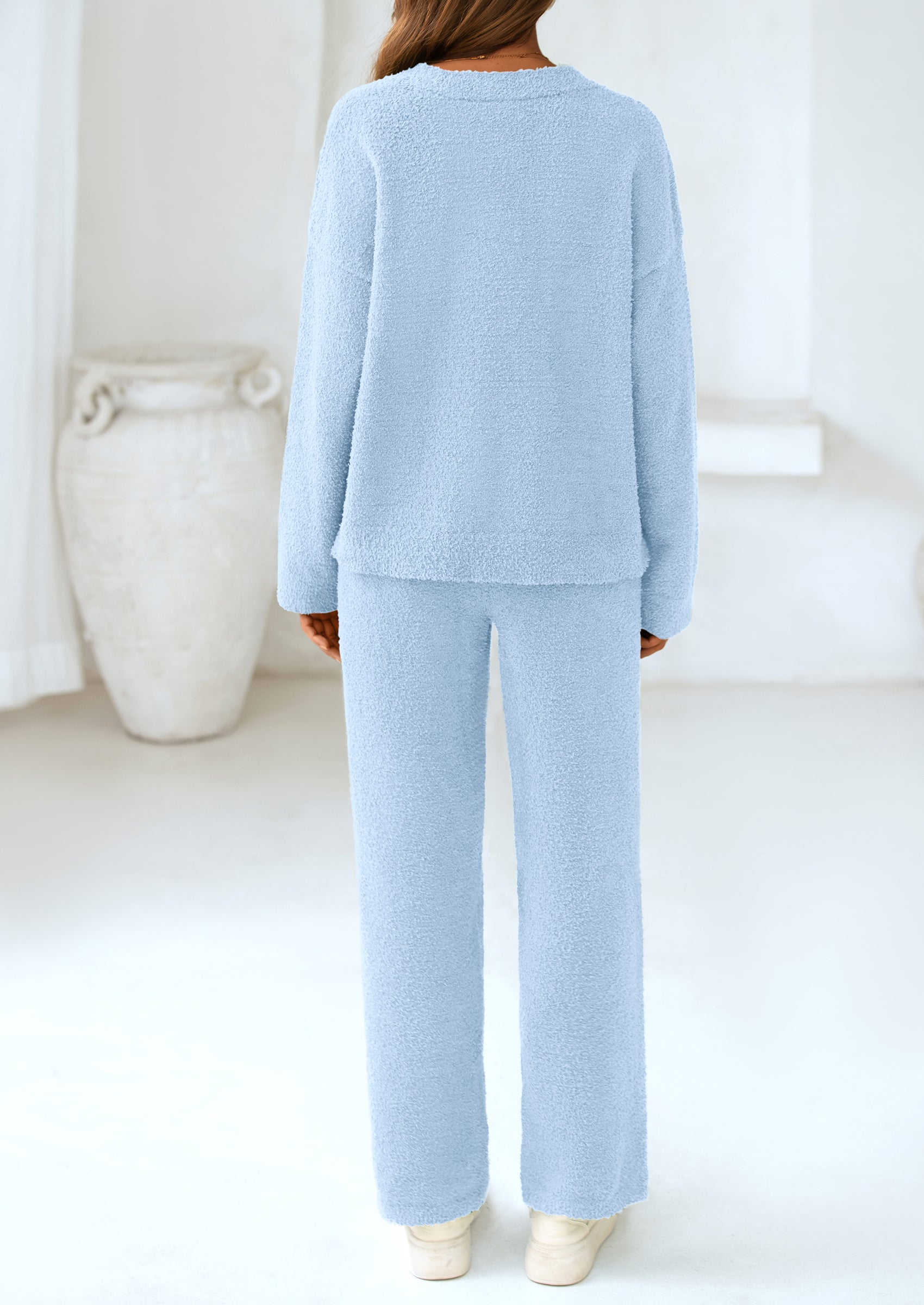 Osonn Lounge Sets for Women Two Piece Sweaters Pajama Set Fall Fashion Loungewear Outfits Matching Winter Clothes