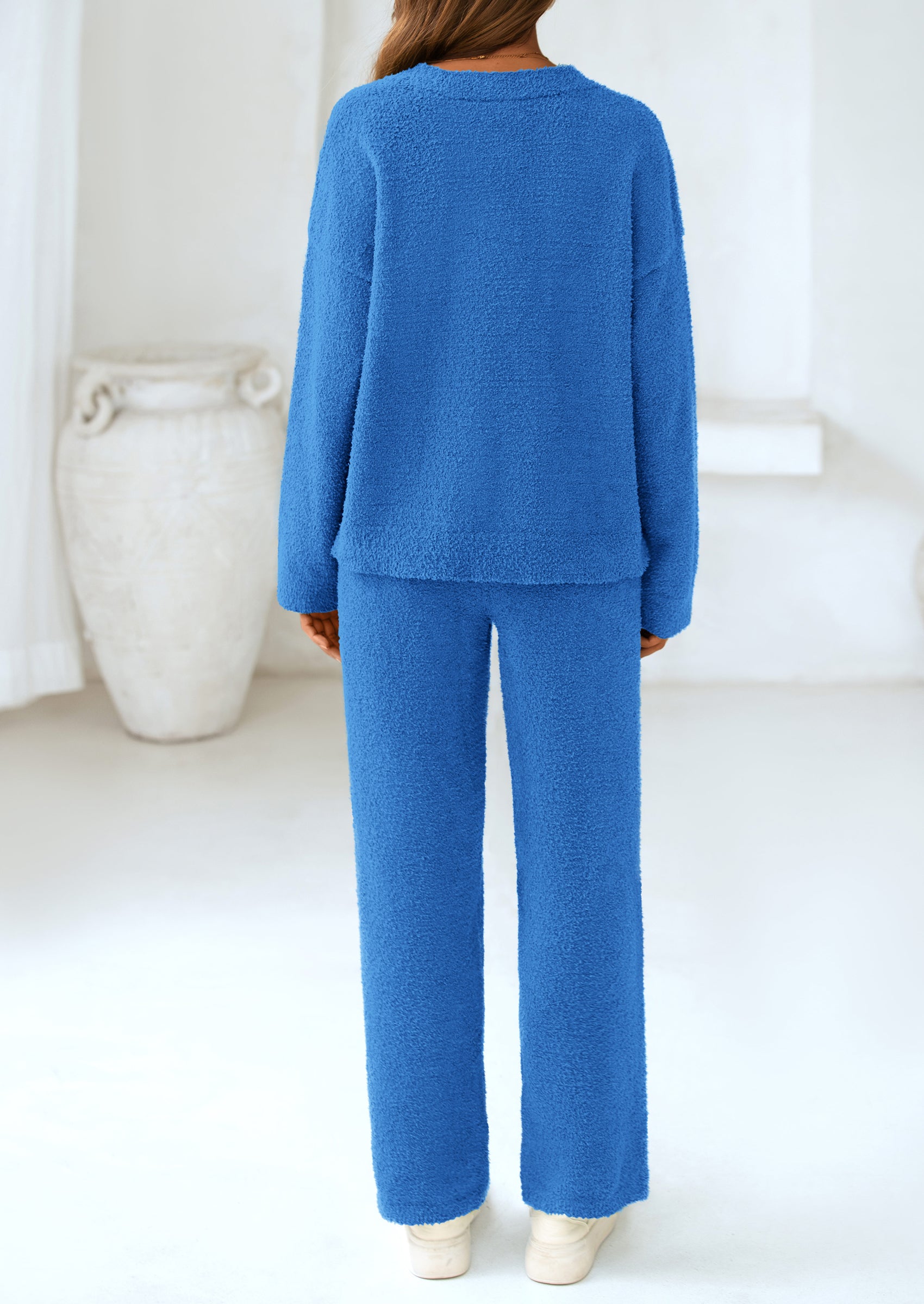 Osonn Lounge Sets for Women Two Piece Sweaters Pajama Set Fall Fashion Loungewear Outfits Matching Winter Clothes