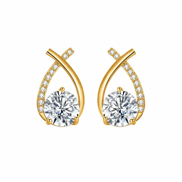 Arielle Gold Zirconia Earrings — image 1