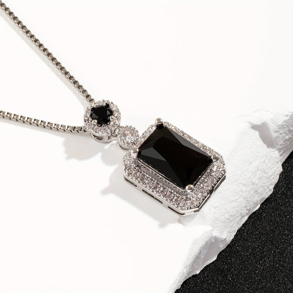 Vintage Square Pendant Necklace — image 1