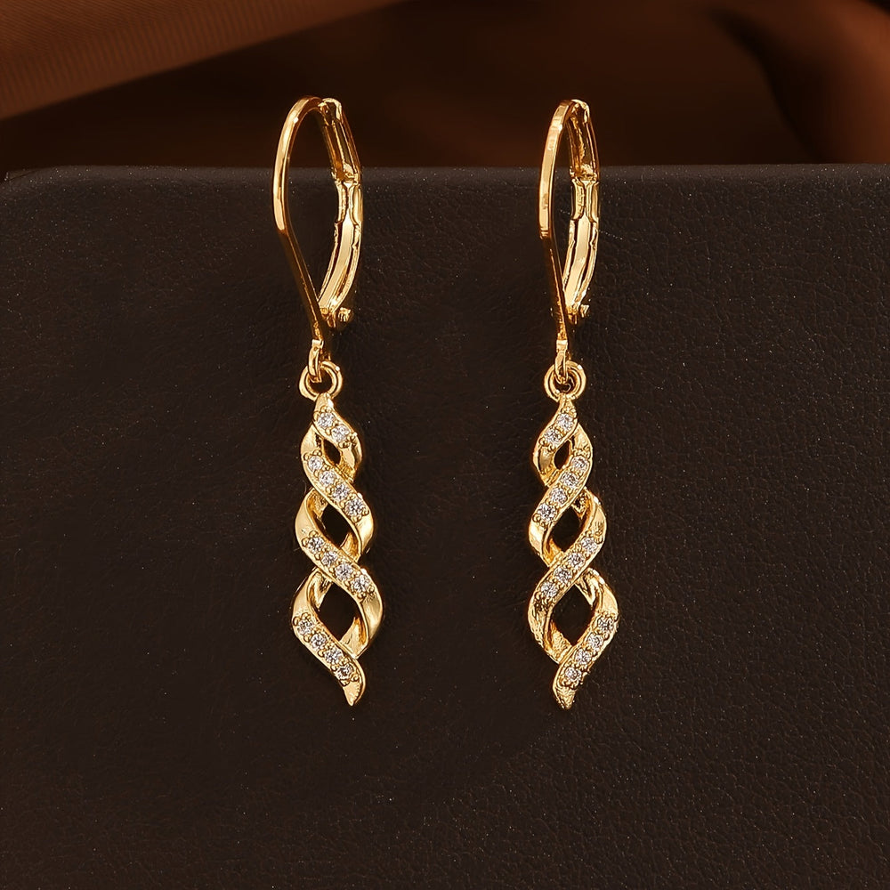 Shimmer Twist Hoop Earrings — image 1