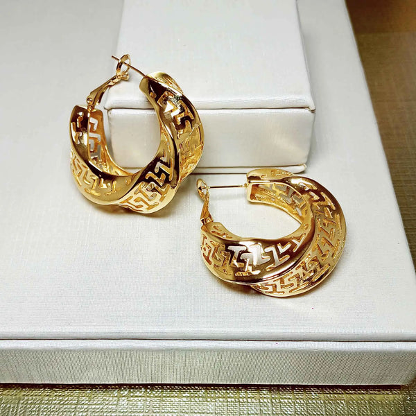 Irregular Hoop Gold Earrings — image 1