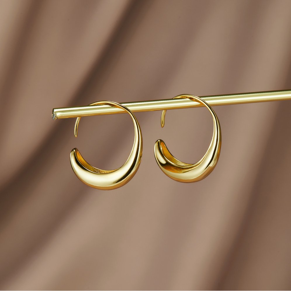 Luxe Drop Hoop Earrings — image 1