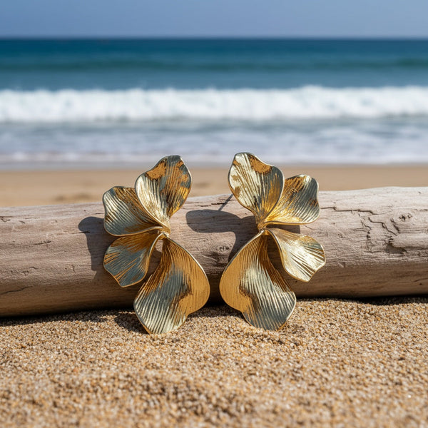 Bohemian Petal Stud Earrings — image 1