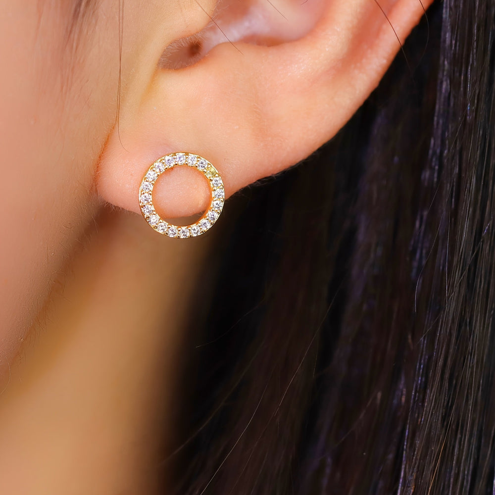 Minimalist Delicate Zirconia Earrings — image 3