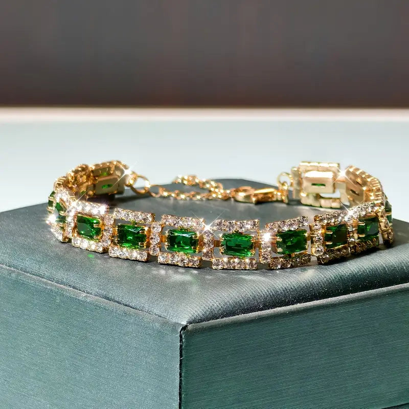 Emerald Green Statement Bracelet — image 1