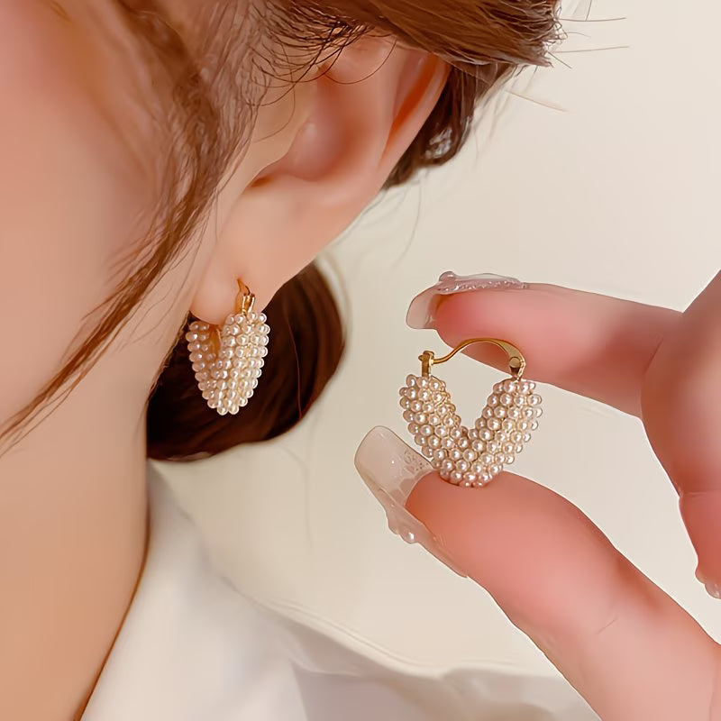 V-Shaped Everyday Pearl Earrings — image 2
