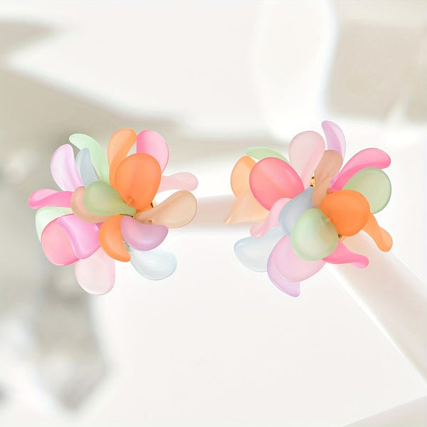 Bohemian Multicolor Petals Earrings — image 1