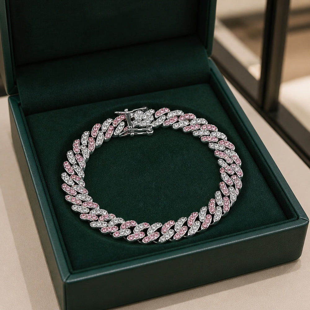 Arctic Blush Cuban Bracelet — image 1