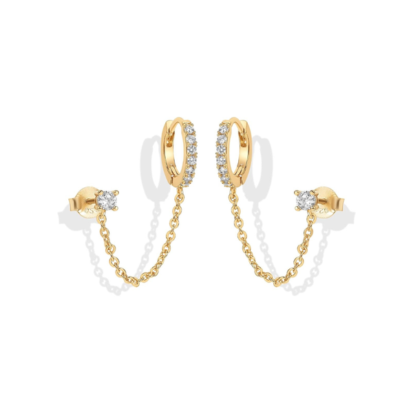 Adella Gold Chain Earrings — image 1