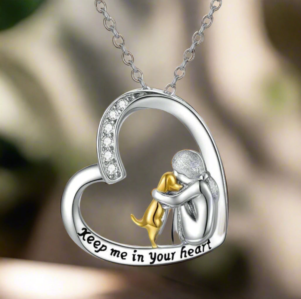 Crystal Dog Heart Necklace — image 2