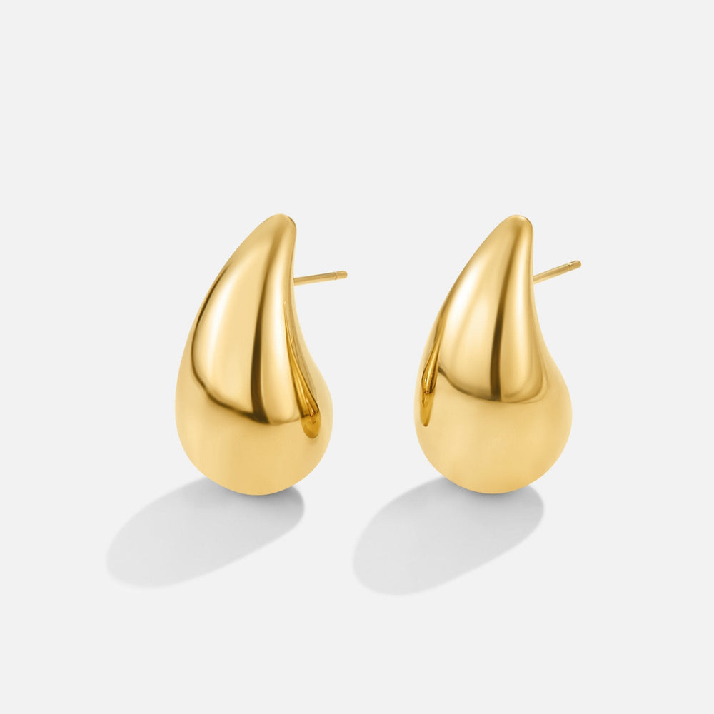 Gold Teardrop Earrings — image 3