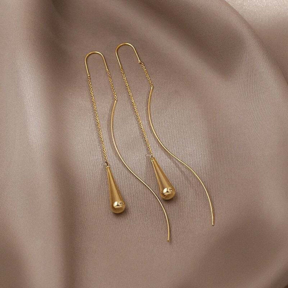Teardrop Tassel Statement Earrings — image 1